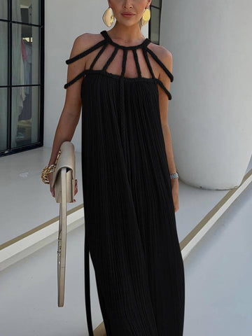 Cover Up Draped Braids Maxi Dress