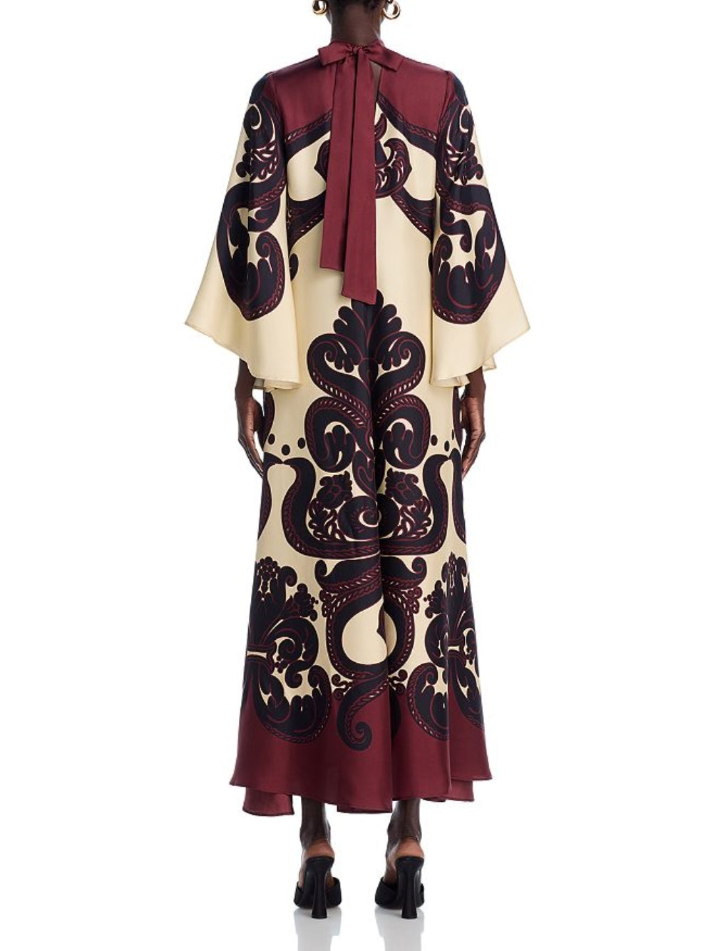 Vestido largo con estampado de granadilla impresionante de Elegance Ease