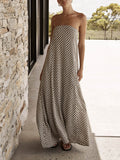 Vestido largo con estampado de diamantes bohemio