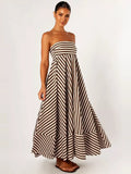 Vestido largo con pliegues y encanto de Nocturnal