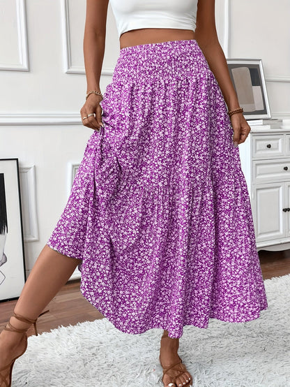 Falda Elena con flores de florecitas