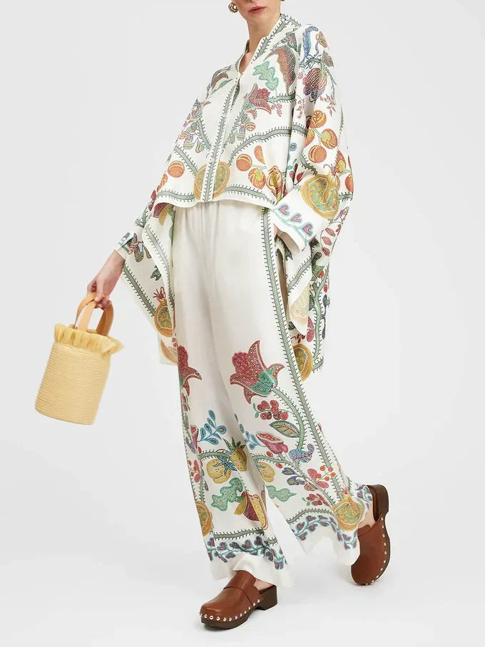 Conjunto Estampado Florales Y Frutas