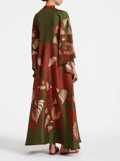 Vestido largo con estampado deslumbrante Elegance