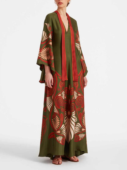 Vestido largo con estampado deslumbrante Elegance