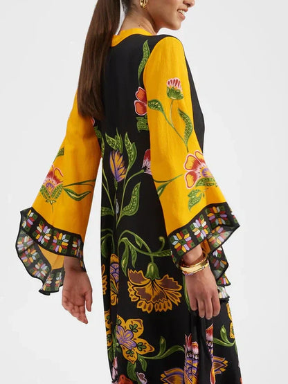 Vestido largo holgado y cómodo de gran tamaño