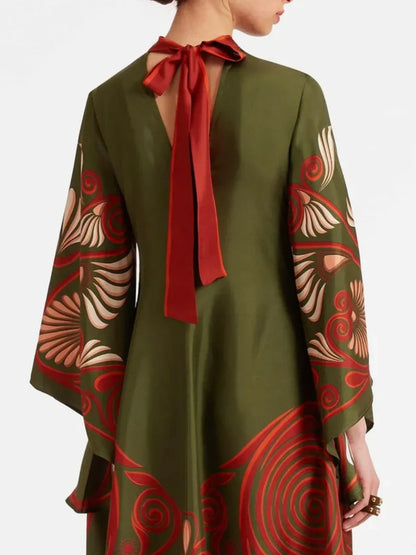 Vestido largo con estampado deslumbrante Elegance