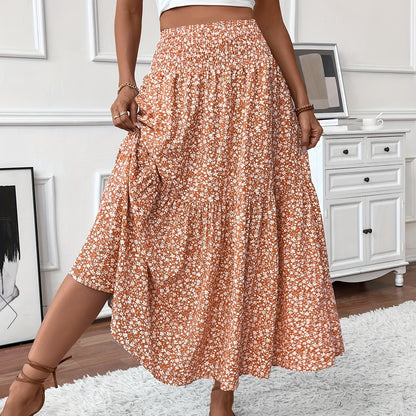 Falda Elena con flores de florecitas