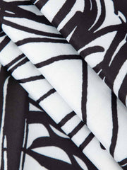 Abstract Line Print Short Sleeve Mini Dress