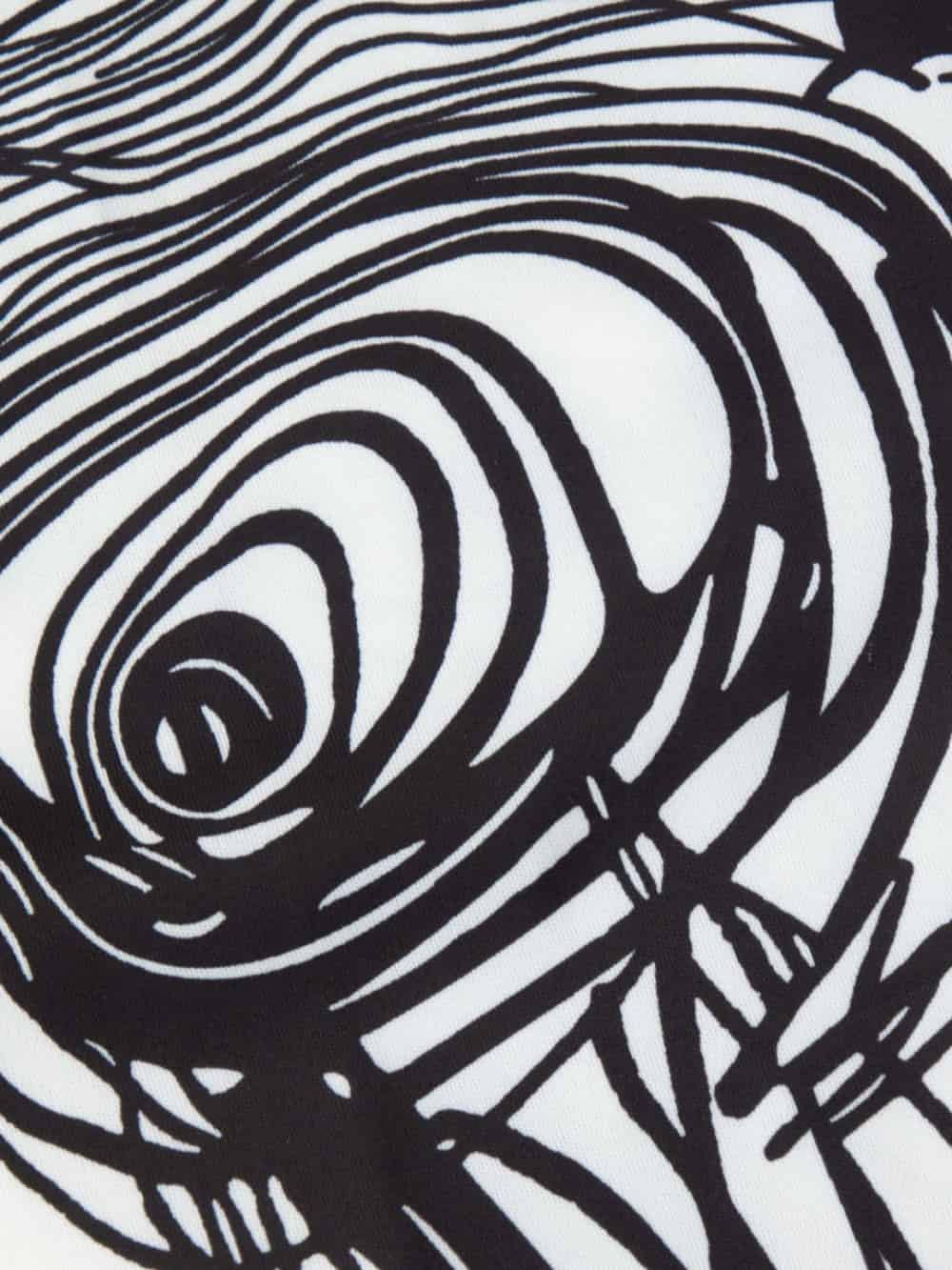 Minivestido de Manga Corta con Estampado Abstracto