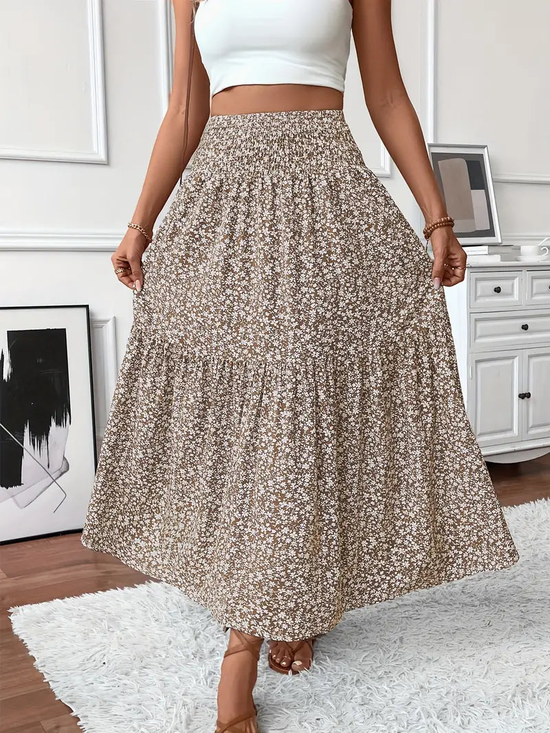 Falda Elena con flores de florecitas