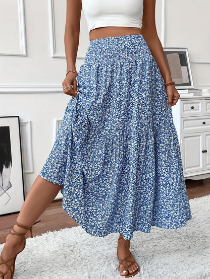 Falda Elena con flores de florecitas