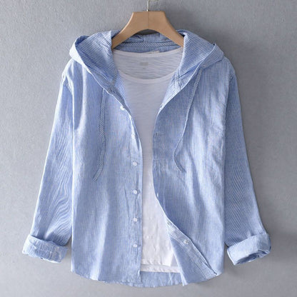 Sudadera de Lino Ligero con Capucha