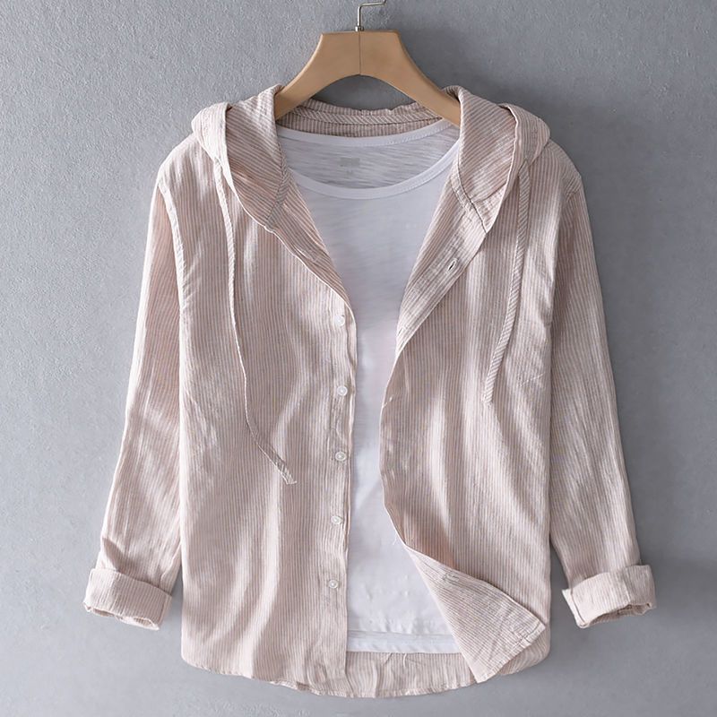 Sudadera de Lino Ligero con Capucha