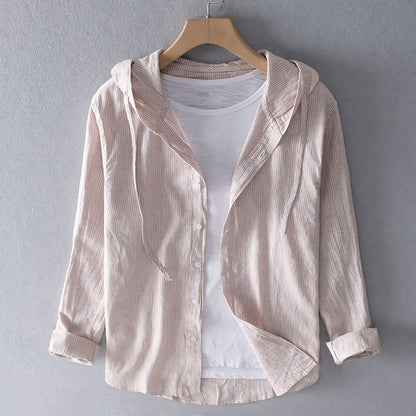 Sudadera de Lino Ligero con Capucha