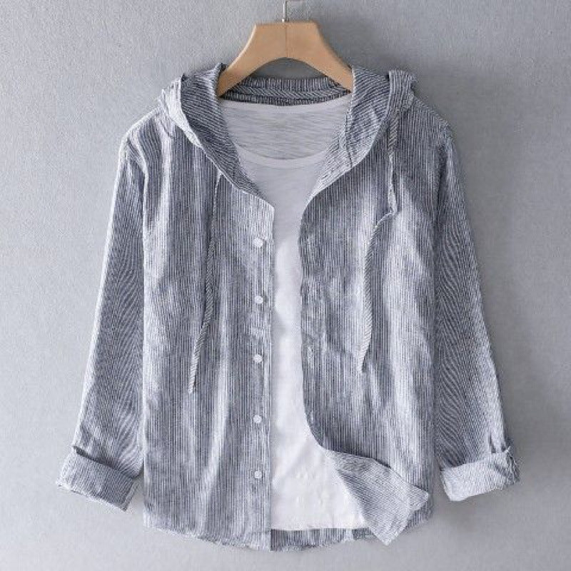Sudadera de Lino Ligero con Capucha