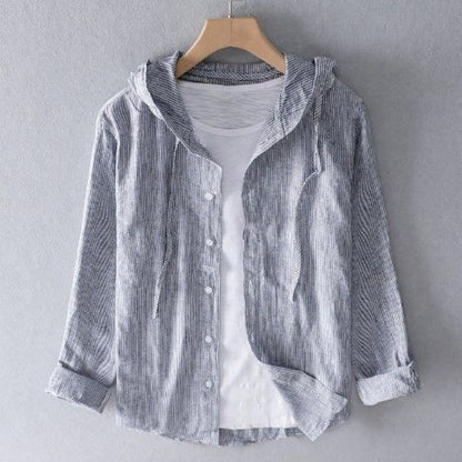 Sudadera de Lino Ligero con Capucha