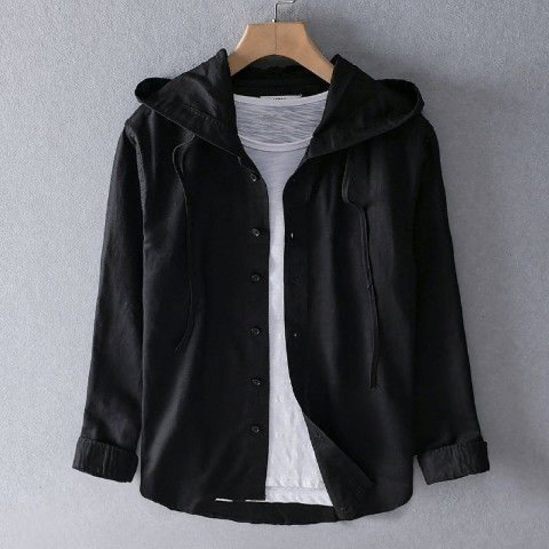 Sudadera de Lino Ligero con Capucha