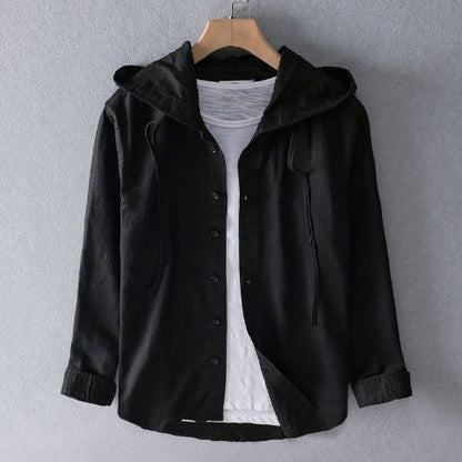 Sudadera de Lino Ligero con Capucha