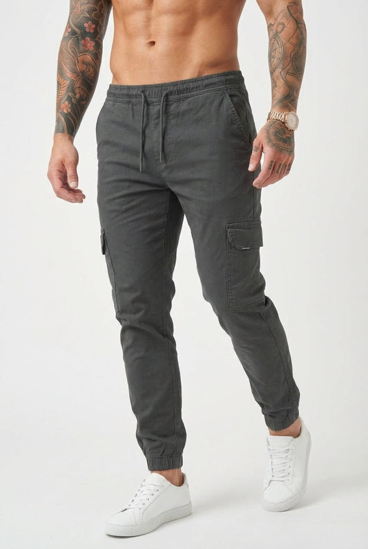 Pantalón Jogger Cargo Confort - Gris Claro