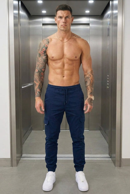 Pantalón Jogger Cargo Confort - Azul Marino