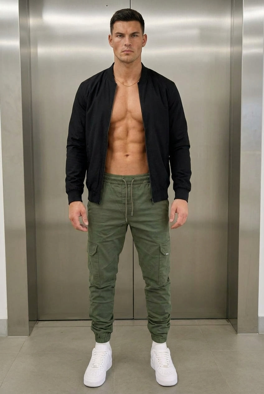 Pantalón Jogger Cargo Confort - Verde Militar