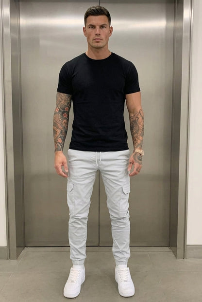 Pantalón Jogger Cargo Confort - Tono Piedra