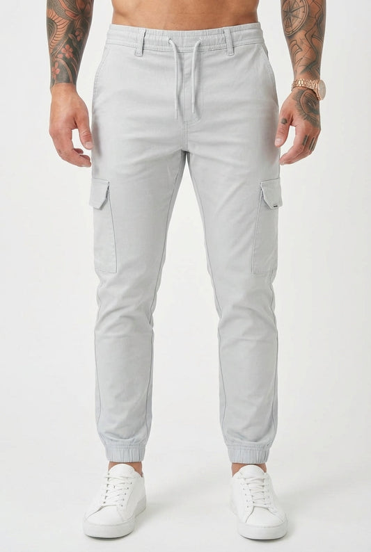 Pantalón Jogger Cargo Confort - Tono Piedra