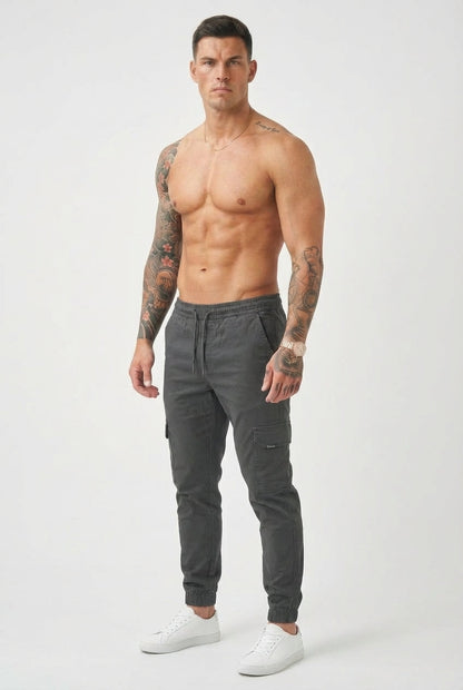Pantalón Jogger Cargo Confort - Gris Claro