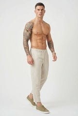 Kyoto Linen Cropped Pants
