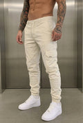 Pantalón Jogger Cargo Confort - Crema