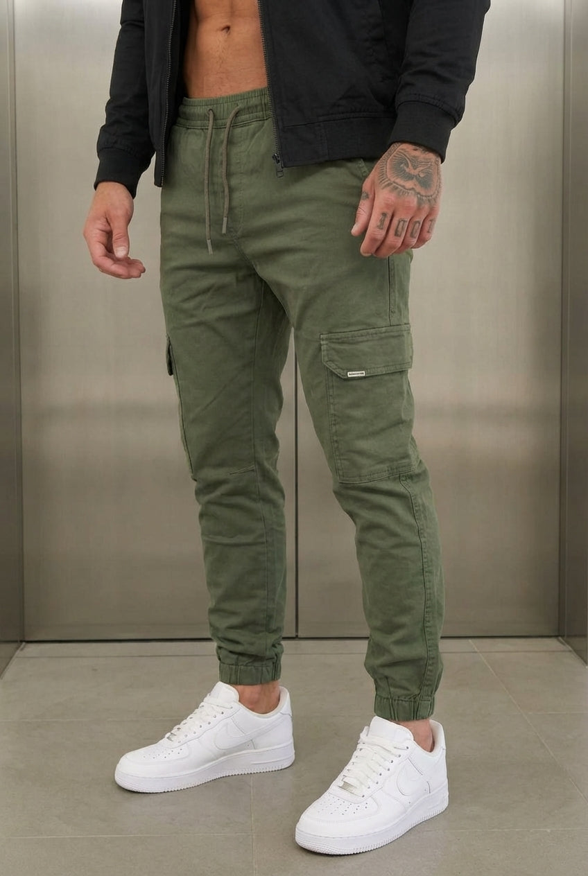 Pantalón Jogger Cargo Confort - Verde Militar
