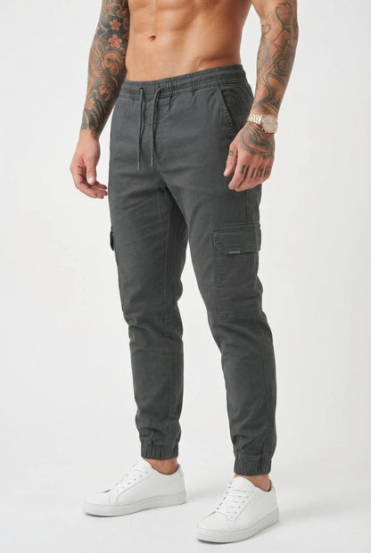 Pantalón Jogger Cargo Confort - Gris Claro